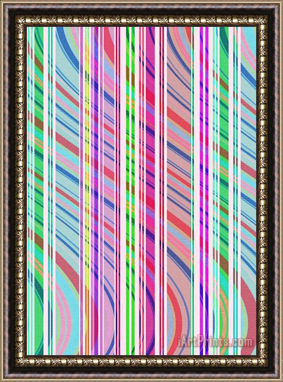 Louisa Knight Candy Stripe Framed Painting