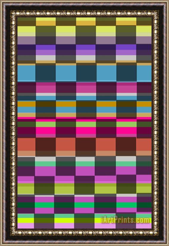 Louisa Knight Colorful Cubes Framed Print