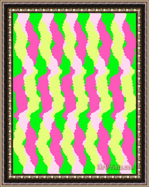 Louisa Knight Funky Stripes Framed Painting