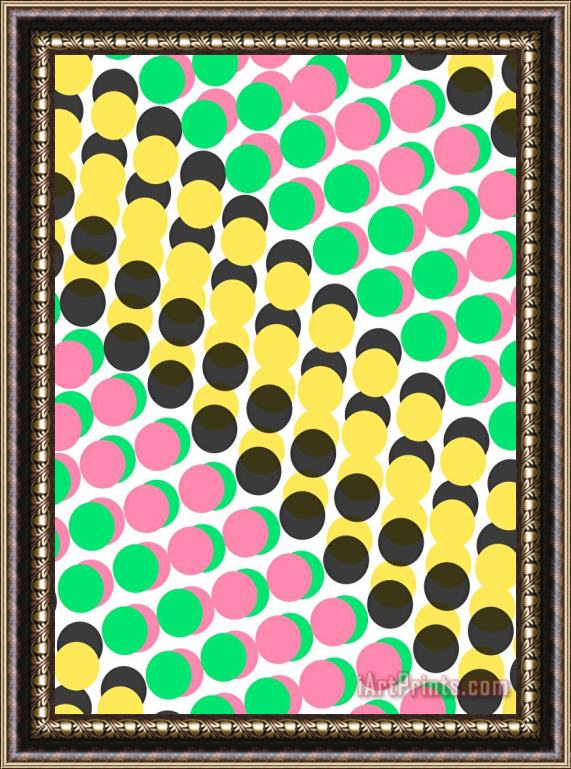 Louisa Knight Overlayed Dots Framed Print