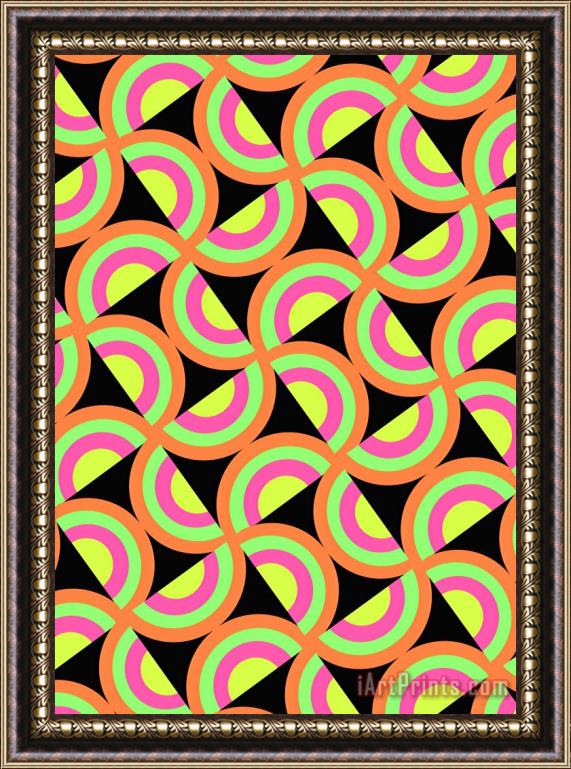 Louisa Knight Psychedelic Squares Framed Print