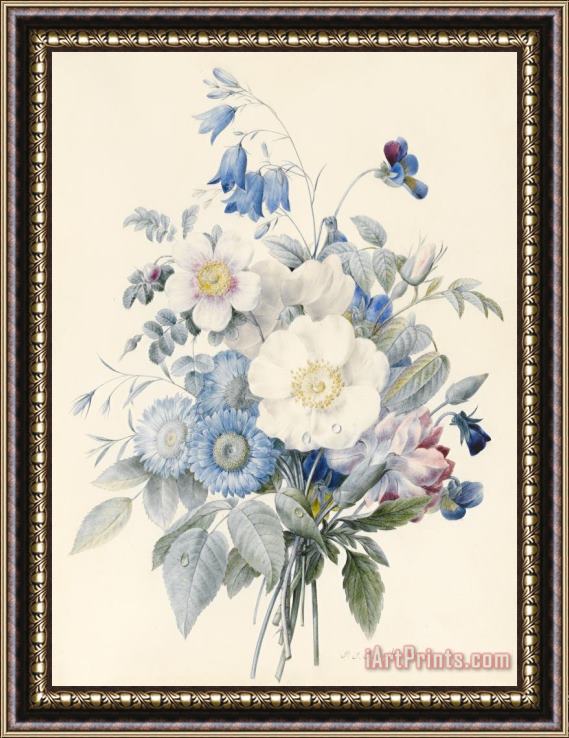 Louise D Orleans A Spray Of Summer Flowers Framed Painting