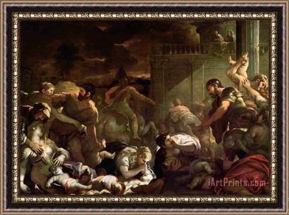 Luca Giordano Massacre Of The Innocents Framed Print