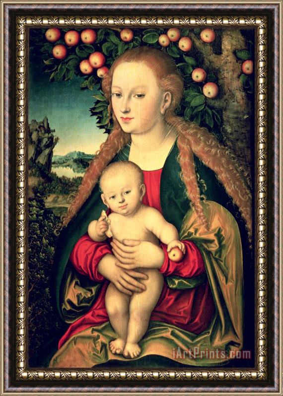 Lucas Cranach the Elder Virgin and Child under an Apple Tree Framed Print