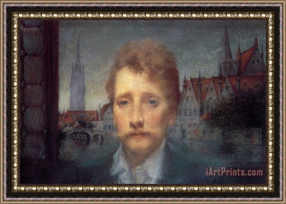 Lucien Levy-Dhurmer Portrait of George Rodenbach Framed Print