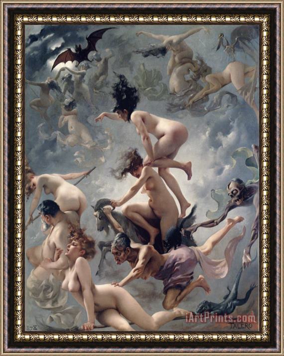 Luis Ricardo Falero Vision of Faust Framed Painting