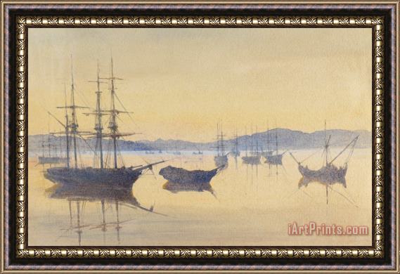 M Baillie Hamilton Sunset at Constantinople Framed Painting