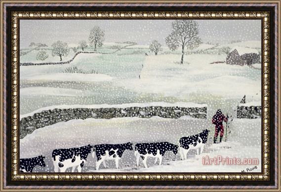 Maggie Rowe Cotswold - Winter Scene Framed Painting