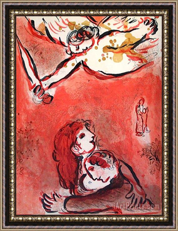 Marc Chagall Bible Le Visage D Israel Framed Painting