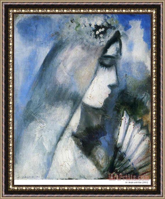 Marc Chagall Bride with a Fan 1911 Framed Painting