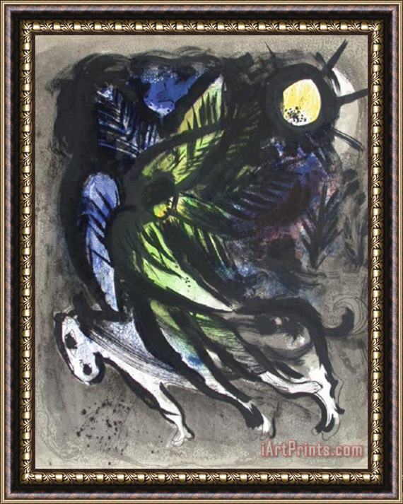 Marc Chagall Cl L Ange Survolant La Foret D Eden Framed Painting