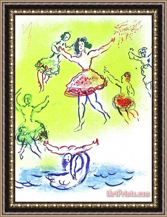 Marc Chagall Plafond De L Opera Le Lac Des Cygnes Framed Print