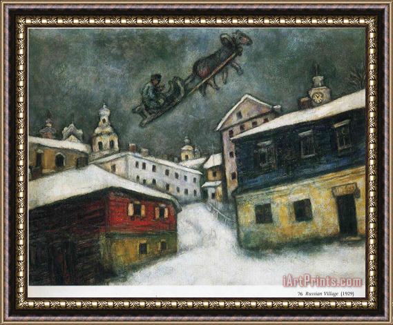 Marc Chagall Russian Village 1929 Framed Print