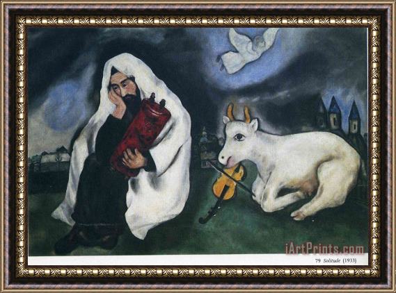 Marc Chagall Solitude 1933 Framed Print
