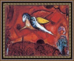 Study for Les Foins Framed Prints - Study to Song of Songs Iv 1958 4 by Marc Chagall