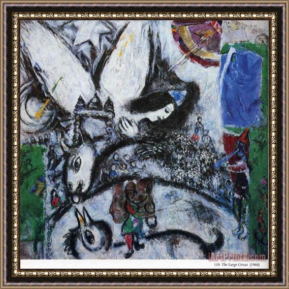 Marc Chagall The Big Circus 1968 Framed Painting