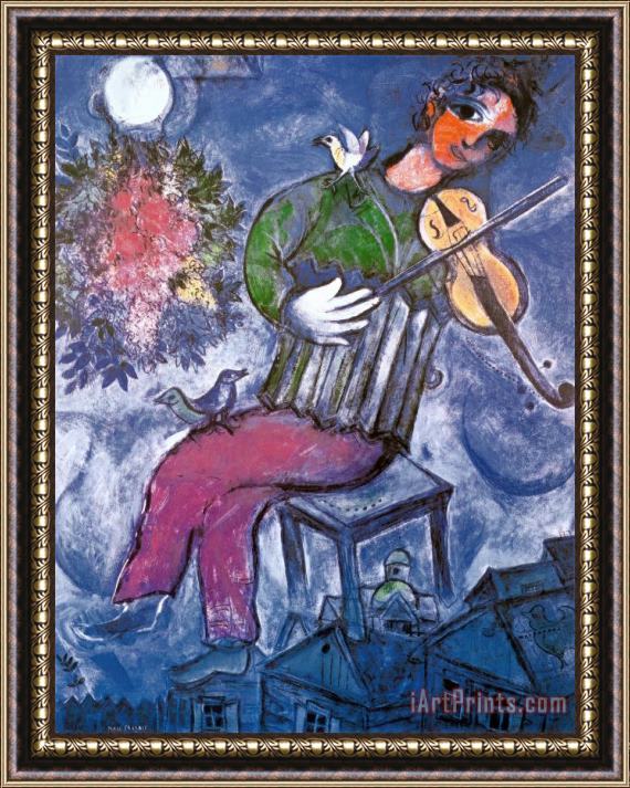 Marc Chagall The Blue Violinist Framed Print