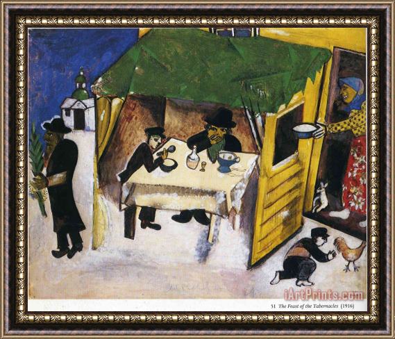 Marc Chagall The Feast of The Tabernacles 1916 Framed Print