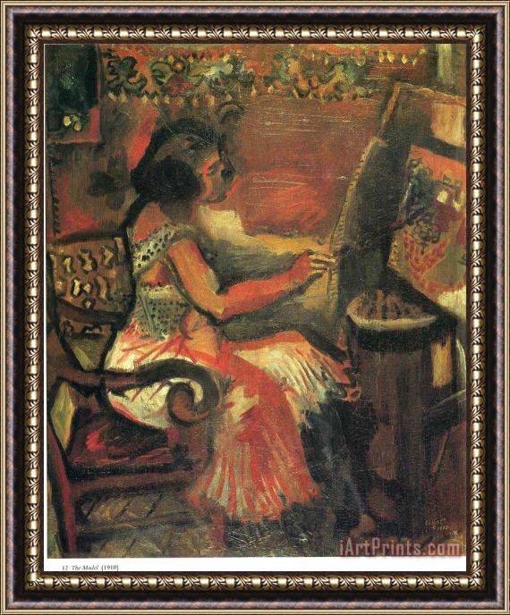 Marc Chagall The Model 1910 Framed Painting