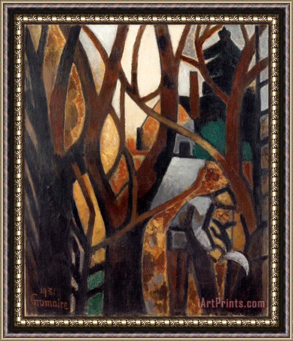 Marcel Gromaire Paysage D'hiver Framed Painting