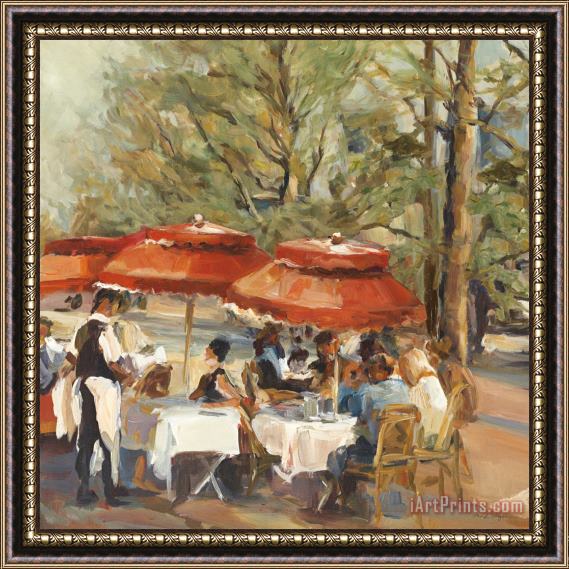 Marilyn Hageman Lunch on The Champs Elysees Framed Painting