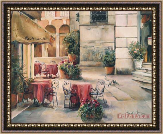 Marilyn Hageman Plaza Cafe Framed Painting