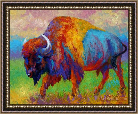 Marion Rose A Journey Still Unknown - Bison Framed Painting