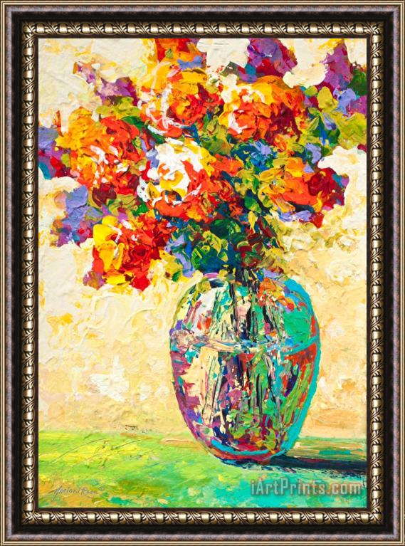 Marion Rose Abstract Boquet IV Framed Painting