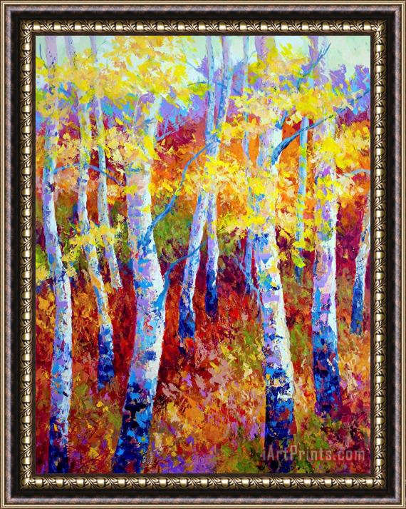 Marion Rose Autumn Gold Framed Painting