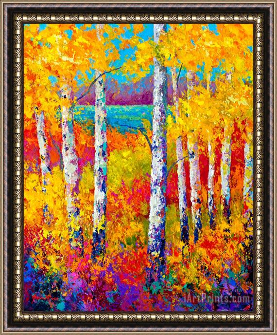 Marion Rose Autumn Patchwork Framed Painting