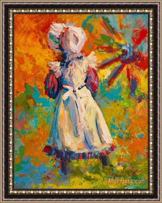 Marion Rose Country Girl Framed Painting