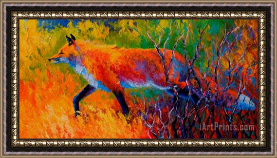 Marion Rose Foxy - Red Fox Framed Painting