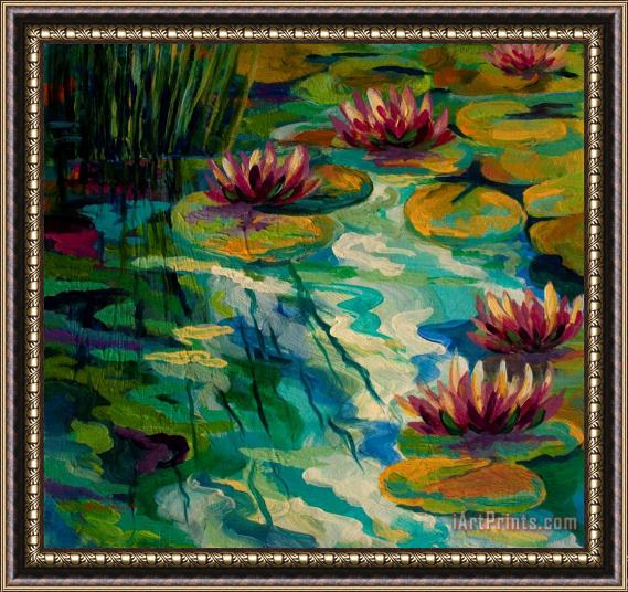 Marion Rose Lily Pond II Framed Painting