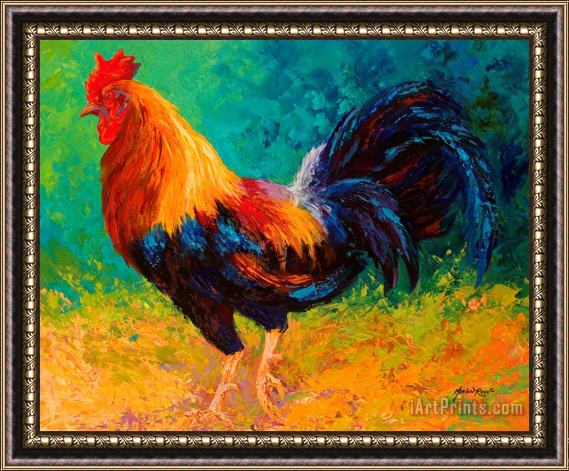 Marion Rose Mr Big - Rooster Framed Painting