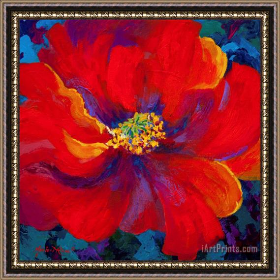 Marion Rose Passion - Red Poppy Framed Painting