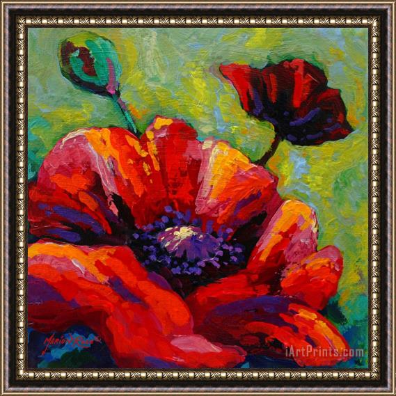 Marion Rose Poppy I Framed Painting