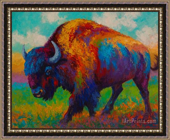 Marion Rose Prairie Muse - Bison Framed Print