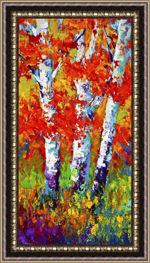 Marion Rose Red Autumn Framed Painting