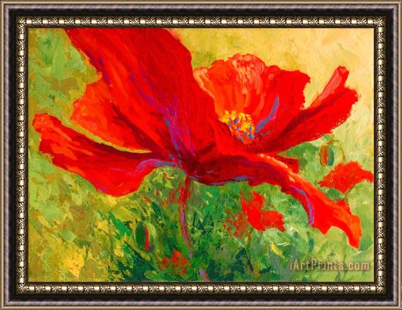 Marion Rose Red Poppy I Framed Painting