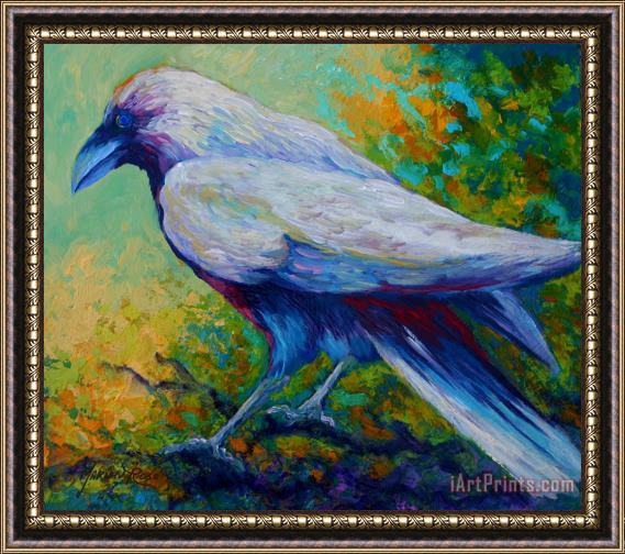 Marion Rose Spirit Raven Framed Painting