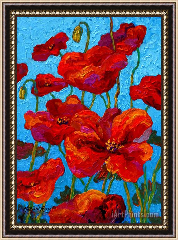 Marion Rose Spring Poppies Framed Painting