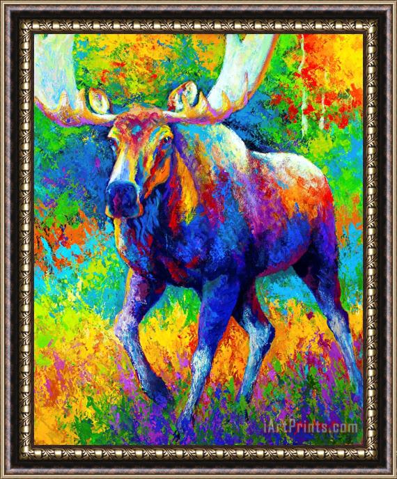 Marion Rose The Urge To Merge - Bull Moose Framed Painting