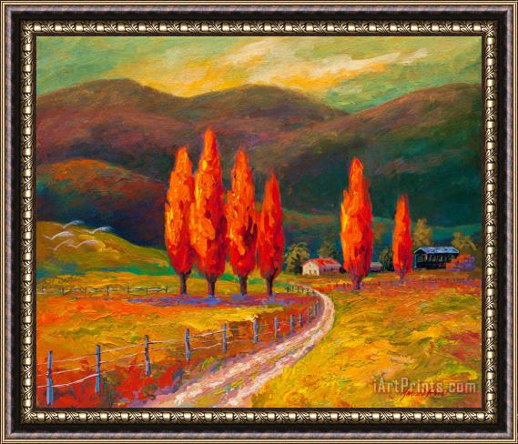 Marion Rose Valley Farm Framed Painting