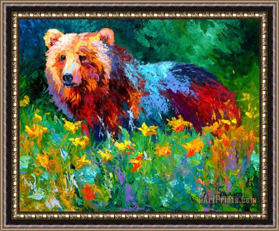 Marion Rose Wildflower Grizz II Framed Painting
