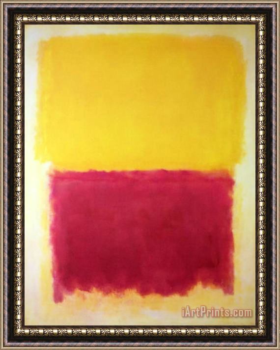 Mark Rothko Beige Yellow And Purple Framed Painting