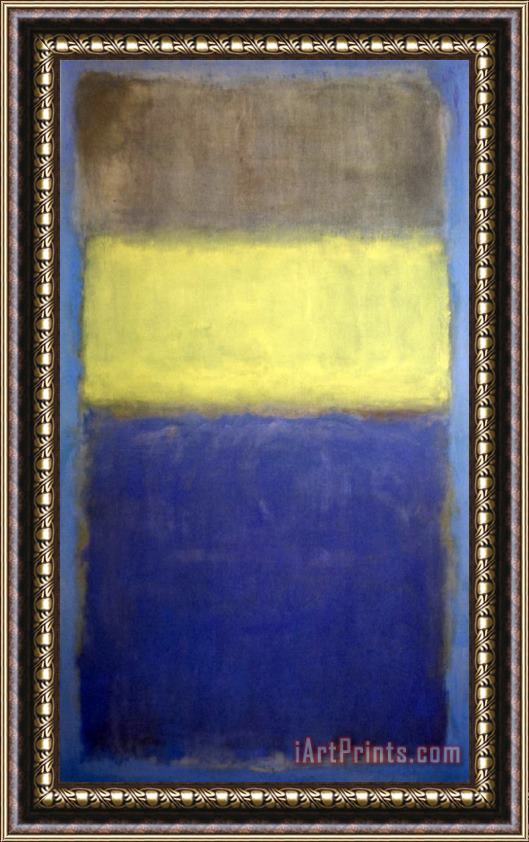 Mark Rothko No 2 No 30 Yellow Center Framed Painting