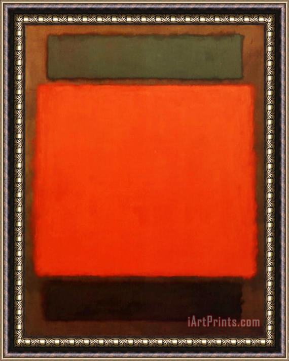 Mark Rothko Orange Brown Framed Painting