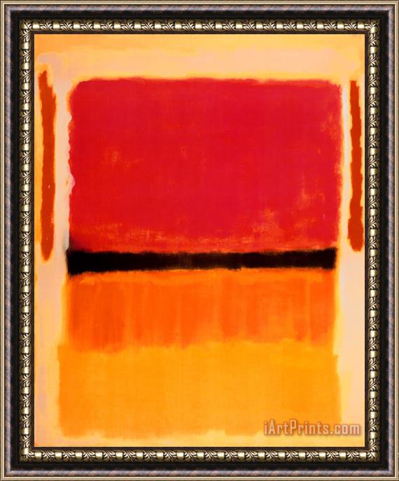 Mark Rothko Untitled Violet Black Orange Yellow on White And Red 1949 Framed Painting