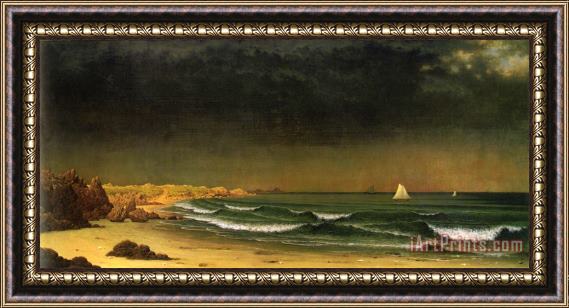 Martin Johnson Heade Approaching Storm, Beach Near Newport Framed Painting