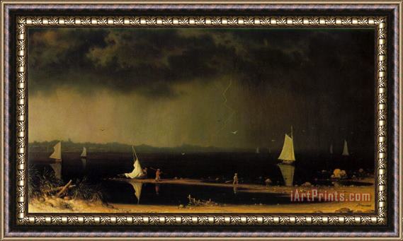 Martin Johnson Heade Thunder Storm on Narragansett Bay Framed Print